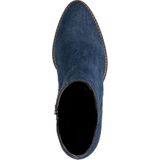 Manfield - Dames - Blauwe denim enkellaarsjes met hak