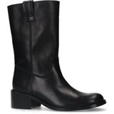 Manfield - Leren Laarsjes - Zwart - Leer