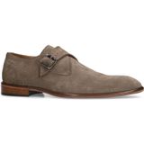 Manfield - Gespschoenen - Taupe - Leer