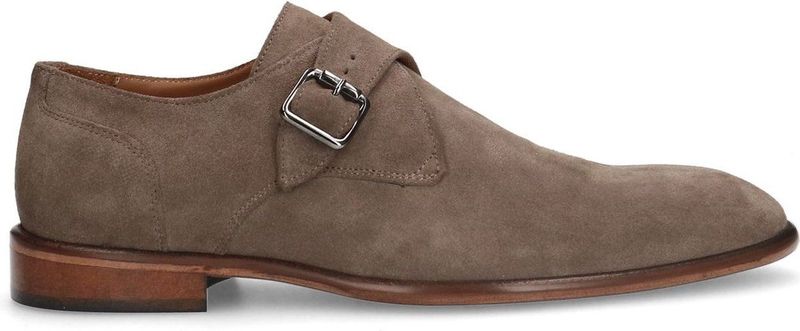 Manfield - Gespschoenen - Taupe - Leer