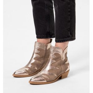 Manfield Suède Cowboylaarzen Taupe
