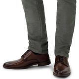 Manfield - Bruine Leren Veterschoenen - Leer