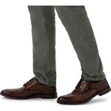 Manfield - Bruine Leren Veterschoenen - Leer