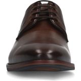 Manfield - Bruine Leren Veterschoenen - Leer