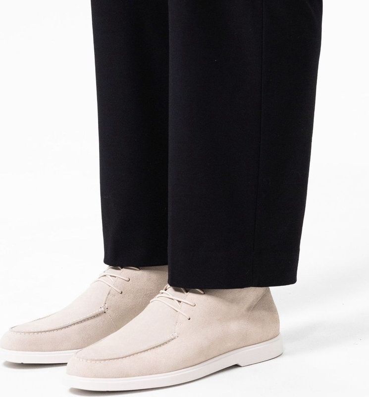 Manfield - Veterboots - Beige - Suède
