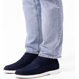 Manfield - Nette Schoenen - Blauw - Suède