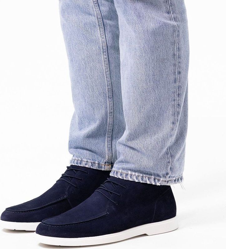 Manfield - Nette Schoenen - Blauw - Suède