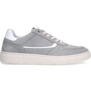 Manfield - Heren - Grijze nubuck sneakers