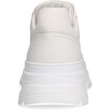 Manfield - Dames - Witte leren sneakers