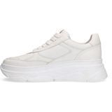 Manfield - Dames - Witte leren sneakers