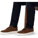 Manfield - Heren - Bruine suède sneakers - Maat 42