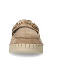 Manfield - Loafers - Beige - Suède - Gouden Detail
