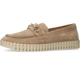 Manfield - Loafers - Beige - Suède - Gouden Detail
