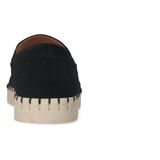 Manfield - Loafers - Zwart - Suède - Plateauzool 2,5 cm