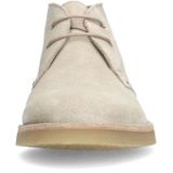 Manfield - Veterschoenen - Beige - Suède - Platte Zool