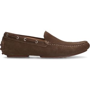 Manfield - Loafers - Bruin - Leer - Veloursleer