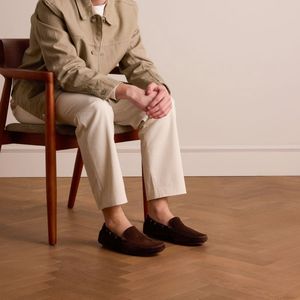 Manfield - Mocassins - Bruin - Suède - Leer