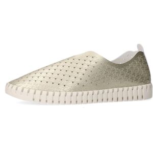 Manfield - Loafer - Geel - Nylon - Gouden M-Patroon