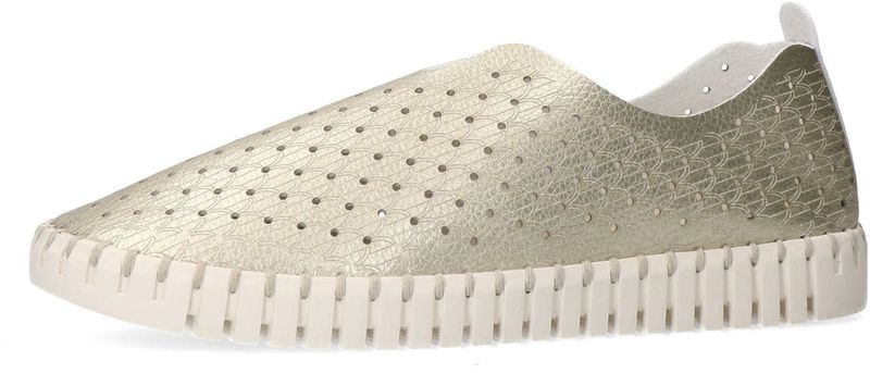 Manfield - Loafer - Geel - Nylon - Gouden M-Patroon