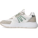 Manfield - Dames - Beige leren sneakers