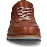 Manfield - Heren - Cognac leren sneakers