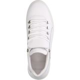 Manfield - Heren - Witte leren sneakers