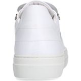 Manfield - Heren - Witte leren sneakers