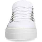 Manfield - Heren - Witte leren sneakers