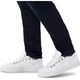 Manfield - Heren - Witte leren sneakers
