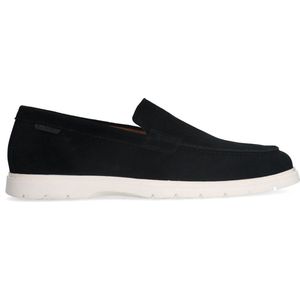 Manfield - Loafers - Zwart - Suède - Witte Zool