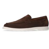 Manfield - Loafers - Bruin - Suède - Platte Zool - Leer