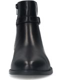 Manfield - Enkellaarsjes - Zwart - Leren - Met Rits