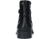 Manfield - Enkellaarsjes - Zwart - Leren - Met Rits