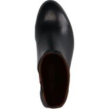 No Stress - Dames - Zwarte leren enkellaarsjes met hak