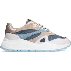 Manfield - Dames - Blauwe denim sneakers