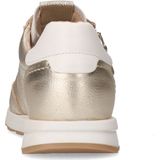 Manfield - Sneakers - Geel - Leer - Gouden Leren Sneakers met Rits