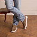 Van Lier - Heren - Taupe Nubuck sneakers