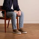 Van Lier - Heren - Taupe Nubuck sneakers