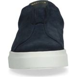 Manfield - Heren - Blauwe Loafers - Suède - Witte Zool