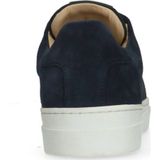 Manfield - Heren - Blauwe Loafers - Suède - Witte Zool