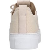 Manfield - Dames - Beige knit fabric sneakers