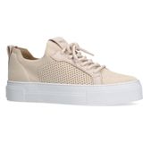 Manfield - Dames - Beige knit fabric sneakers