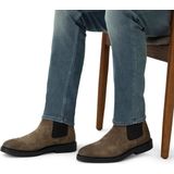 Manfield - Chelsea Boots - Taupe - Suède