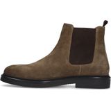 Manfield - Chelsea Boots - Taupe - Suède