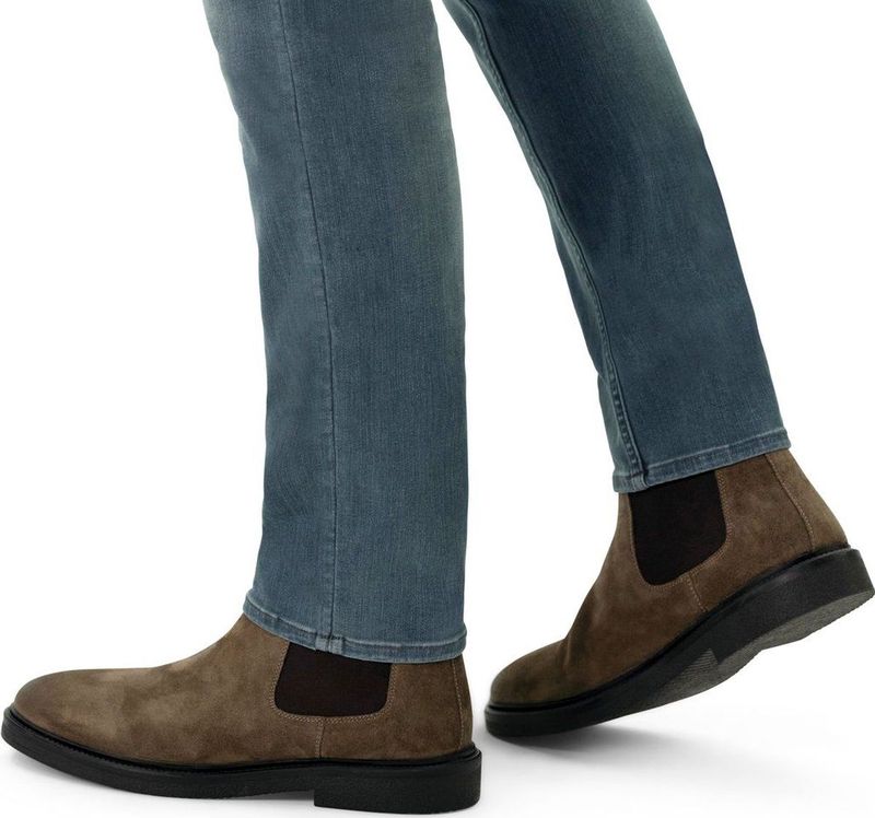 Manfield - Chelsea Boots - Taupe - Suède