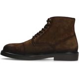 Manfield - Veterboots - Bruin - Suède - Vetersluiting