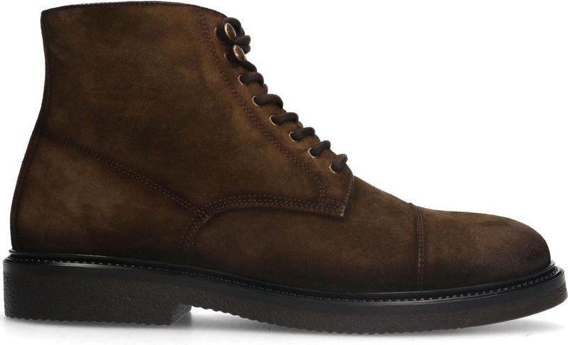 Manfield - Veterboots - Bruin - Suède - Vetersluiting