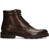 Manfield - Heren - Bruine leren veterboots