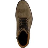 Manfield - Veterboots - Taupe - Suède - Rits- en Vetersluiting