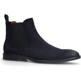 Manfield - Chelsea Boots - Blauw - Suède
